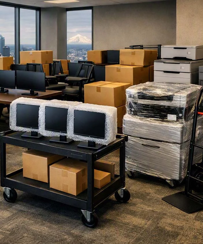 commercial and office moving services by Easy Move Seattle designed to minimize business downtime.
