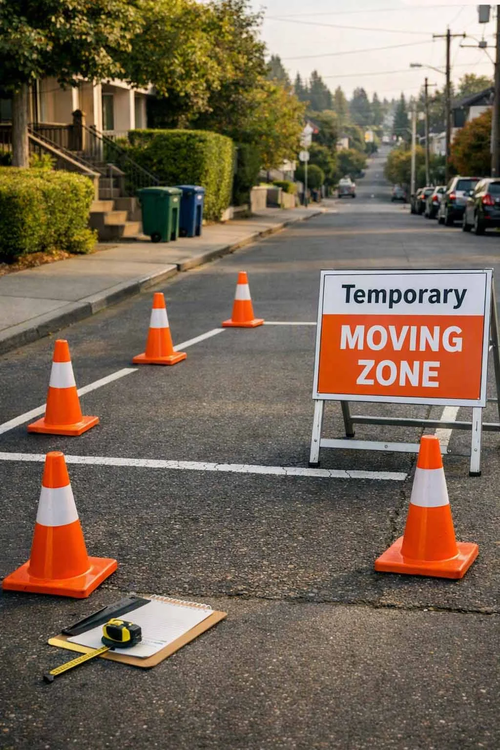 Professional parking permits and loading zone setup by Easy Move Seattle for moving trucks in tight residential and urban neighborhoods across all 18 service areas.